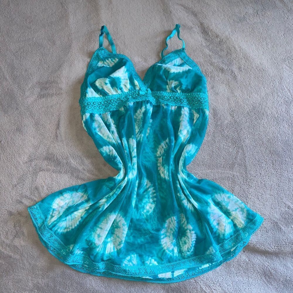 Mermaid core y2k Tie dye babydoll dress /chemise /lingerie top